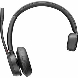 Poly Voyager 4300 UC 4310-M Wireless Over-the-head, On-ear Mono Headset - Black - Microsoft Teams Certification - Siri, Go