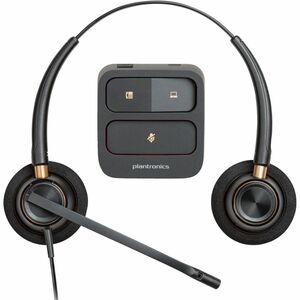 Poly EncorePro 520 Com fios Headset, Na orelha Estéreo Fone de ouvido - Preto - Binaural - Supra-aural - 78.5 cm Cabo - Ca