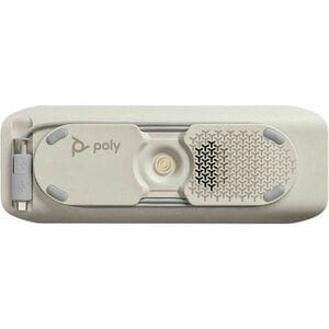 Poly Sync 40+ Wired/Wireless Bluetooth Speakerphone - Microsoft Teams - Silver - 3 x Bi-directional Microphone(s) - 50 mm 