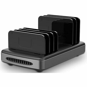 LINDY Kabelgebundenes Cradle für Tablet-PC, Smartphone, Notebook - 6 Steckplatz/-plätze - Ladefunktion - USB Typ-A, USB-Ty