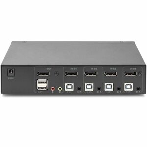 Digitus DS-12891 KVM-Switchbox - 4 Computer - 1 Lokaler Benutzer(n) - 4K - 3840 x 2160 - 7 x USB - USB 2.0 - 5 x DisplayPort
