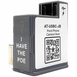 Heckler Design Ethernet and PoE+ Power USB-C Adapter for MX Wall Mount - Black - 1