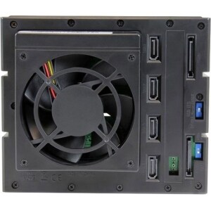 4 DRIVE BAY ALUMINUM TRAYLESS HOT SWAP MOBILE RACK BACKPLANE WITH FAN  LOCK FOR 3.5IN SAS II / SATA III - 6 GBPS HARD DRIV