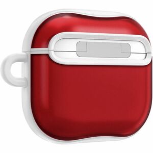 Spigen Classic C1 Charging Case Apple AirPods 4 - Ruby - Polycarbonate, Thermoplastic Polyurethane (TPU) Body - Carabiner 