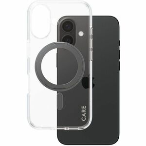 CARE Case for Apple iPhone 16 Smartphone - Transparent, Black - Drop Resistant, Yellowing Resistant, Scratch Resistant, Sh