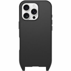 OtterBox React Carrying Case Apple iPhone 16 Pro Smartphone - Black - Drop Resistant - Plastic, Nylon Body - Neck Strap, S