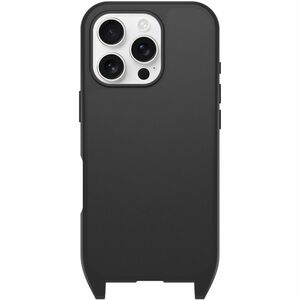 OtterBox React Carrying Case Apple iPhone 16 Pro Smartphone - Black - Drop Resistant - Plastic, Nylon Body - Neck Strap, S