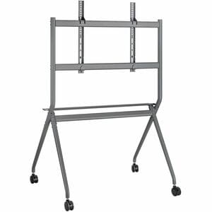 V7 TVCART4 Display Cart - 120 kg Capacity - 4 Casters - 74.93 mm Caster Size - Cold-rolled Steel (CRS), Steel - 1.1 m Leng