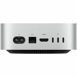 Apple Mac mini MCYT4CH/A 台式计算机 - Apple - 24 GB - 512 GB SSD - Mini PC - 银 - Apple M4 芯片 - Apple 10核 - IEEE 802.11ax - 155 W