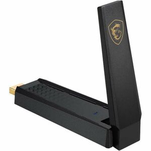 MSI IEEE 802.11ax Tri Band Wi-Fi Adapter for Desktop Computer/Notebook/Wireless Router - USB 3.2 Gen 1 - 5.27 Gbit/s - 2.4