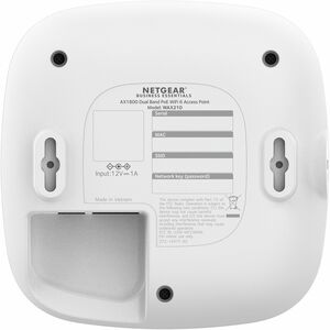Netgear WAX210 Dual Band Wi-Fi 6 IEEE 802.11 a/b/g/n/ac/ax/e 1.80 Gbit/s Wireless Access Point - Indoor - 2.40 GHz, 5 GHz 