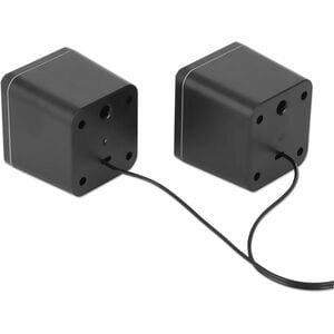 Manhattan Speaker System - 6 W RMS - Black, Silver - Table Mountable, Shelf Mountable - USB