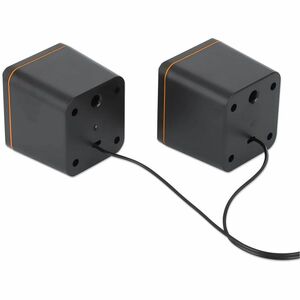 Manhattan Speaker System - 6 W RMS - Black, Orange - Table Mountable, Shelf Mountable - USB