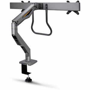 StarTech Desk Mount Dual Monitor Arm w/Crossbar, Up To 27" Display, VESA 75x75/100x100, Max 33lb/15kg, C-Clamp, Mechanical