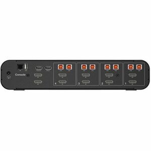 Belkin Universal DisplayPort Secure KVM, 4-Port Dual Head with CAC - 4K - 11 x USB - 10 x DisplayPort - TAA Compliant