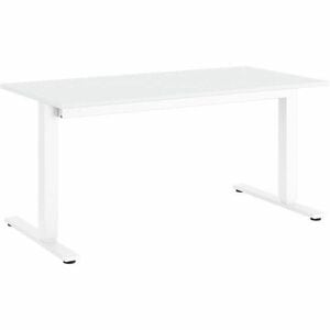 Mesa ajustable en altura Float 30”x60” en color blanco, con ajustador de contrapeso removible para un ajuste sin esfuerzo.