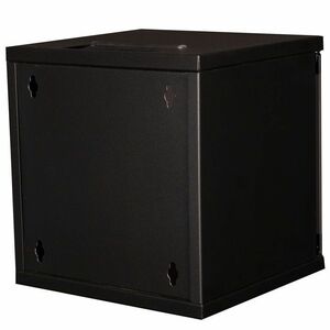 Roline 6U Wandmontierbar Geschlossener Schrank Rackschrank für Netzwerk-Geräte270 mm Rack Depth - Schwarz - Glas, Blech - 