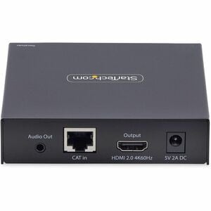 StarTech.com KVM Extender Receiver - Wired - 4K - 3840 x 2160 Maximum Video Resolution - 1 x Network (RJ-45) - 3 x USB - 1
