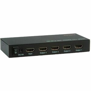 Roline 4-way HDMI Splitter - Black - 1920 x 1200 - 1 x HDMI In - 4 x HDMI Out
