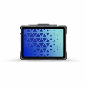 Shield Extreme-X2-H con correa de mano giratoria para iPad 10 de 10,9" (2022) (bisel negro-funda gris)