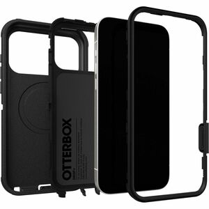 OtterBox Defender Series Pro Case for Apple iPhone 17 Pro Max Smartphone - Texturing Grip - Black - 1 Poly Bag - Bump Resi