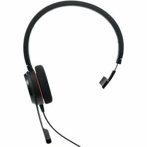 Jabra Evolve 20 有线 入耳式, 头戴式 Mono 耳机 - 黑 - Microsoft Teams认证 - 单声道 - 上耳式 - 32 欧姆 - 150 Hz 到 7 kHz - 120 cm 线缆 - 驻极体电容器 麦克风 