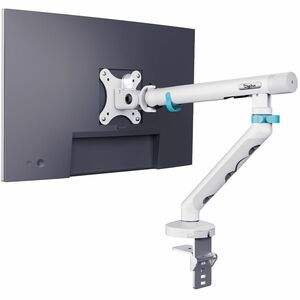 Digitus Desk Mount for Monitor, Flat Panel Display, Curved Screen Display - White - Height Adjustable - 1 Display(s) Suppo