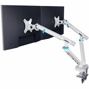 Digitus Tischhalterung für Monitor, Flachbildschirm, Gekrümmte Bildschirmanzeige - Weiß - Höhenverstellbar - 2 Unterstützt