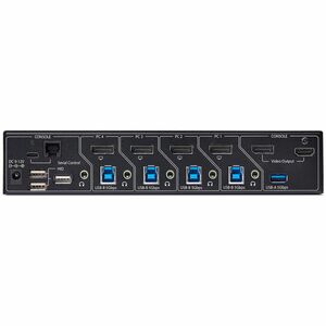 StarTech.com 4-Port DisplayPort KVM Switch mit Mouse Roaming, Multi-View und Picture-in-Picture, 4K 60Hz, USB 3.0 (5Gbps) 