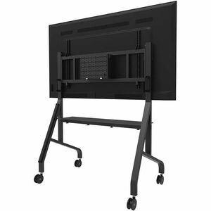Neomounts Display Cart - 125 kg Load Capacity - 4 Casters - Steel - 1320 mm Width x 750 mm Depth x 1625 mm Height - Black 