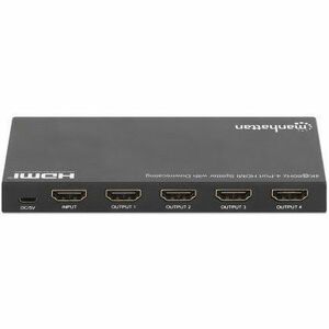 HDMI Splitter with downscaling 4-Port , 4K@60Hz, Displays output from x1 HDMI source to x4 HD displays (same output to fou