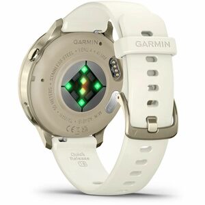 Garmin Venu 4 Smart Watch - Lunar Gold Case Color - Bone Band Color - Stainless Steel, Metal Body Material - Fiber Reinfor