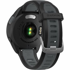 Garmin Forerunner 165 Smart Watch - Round Case Shape - Black Body Color - Slate Grey Band Color - Fiber Reinforced Polymer