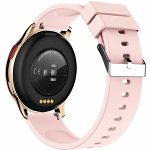 Carneo Heiloo HR+ 2nd Gen Smart Watch - 10 mm Case Thickness - 44 mm Case Width - Silver, Gold Body Color - Pink Band Colo