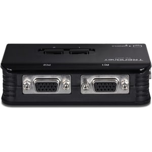 TRENDnet 2-Port USB KVM Switch And Cable Kit, 2048 x 1536 Resolution, Device Monitoring, Auto-Scan, Audible Feedback, USB 