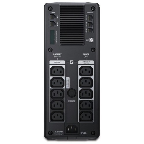 APC by Schneider Electric Back-UPS BR1500GI Line-interactive UPS - 1.50 kVA/865 W - Tower - 8 Hour Recharge - 220 V AC Inp