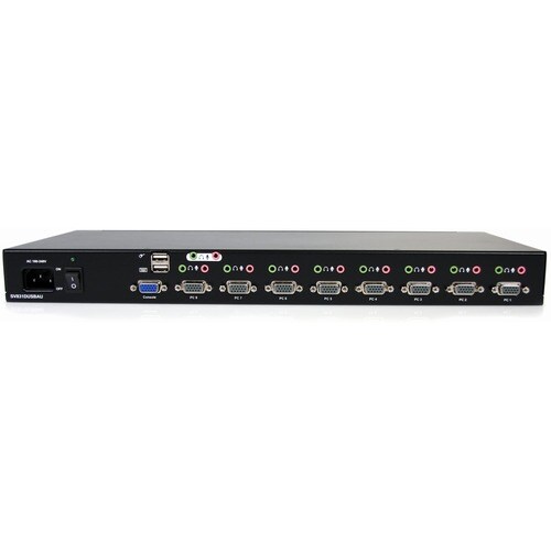 CONMUTADOR SWITCH KVM 8 PUERTOS VGA USB A Y AUDIO 1U RACK