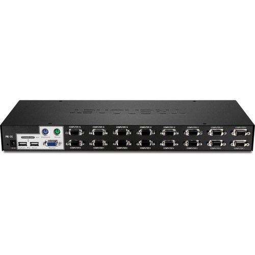 TRENDnet KVM Switchbox - TAA Compliant - 16 Computer(s) - 1 Local User(s) - VGA, QXGA - 2048 x 1536 - 50 Hz, 60 Hz - 2 x P