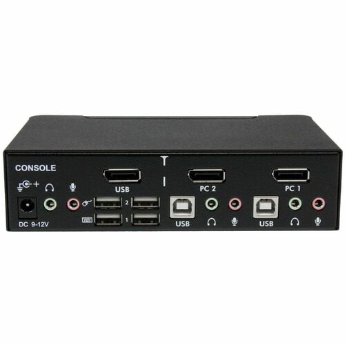 StarTech.com 2 Port DisplayPort USB KVM Switch - DisplayPort KVM Umschalter mit Audio - 2 Computer - 1 Lokaler Benutzer(n)