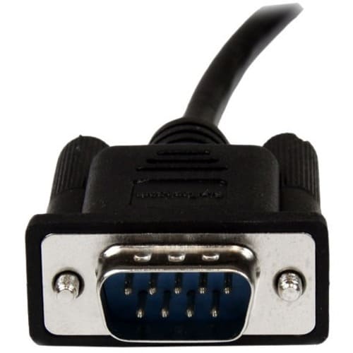 StarTech.com 1m Seriell DB9 RS-232 Nullmodemkabel - Schwarz - St/Bu - Cable for Modem, PC - Abschirmung - 28 AWG - Schwarz