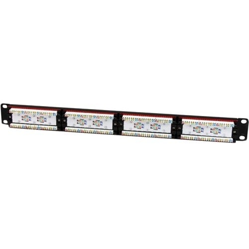 PANEL DE PARCHEO 1U CAT6 110 24 PUERTOS DE MONTAJE EN RACK