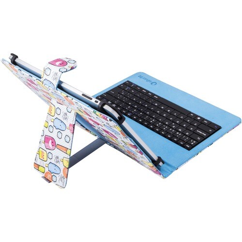 Silver Sanz Keyboard/Cover Case for 25.7 cm (10.1") Tablet - Damage Resistant, Liquid Resistant - Thermoplastic Polyuretha