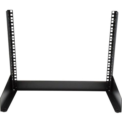 StarTech.com 2-Post 8U Desktop Server Rack, Open Frame 19in Computer Rack, Small Home/Office Rack for AV / Studio / Data /