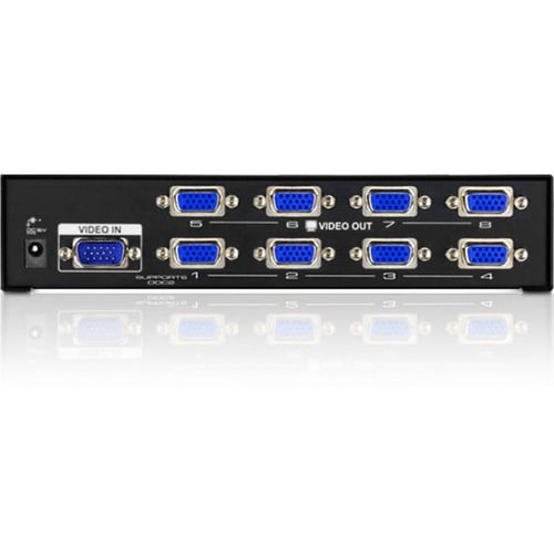ATEN VanCryst VS138A Signal Splitter - Metal - 2048 x 1536 - 450 MHz Maximum Video Bandwidth - 30 m Maximum Operating Dist
