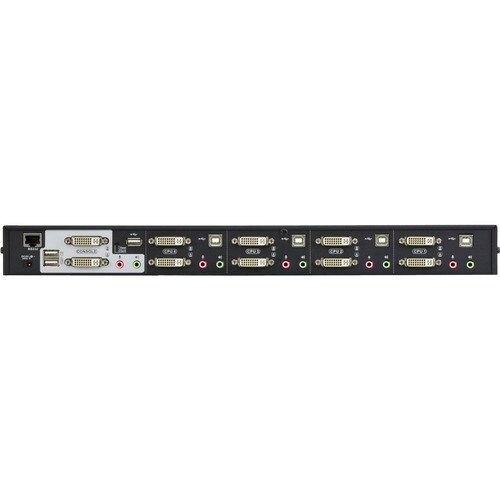 ATEN CS1644A KVM Switchbox - 4 Computer(s) - 1 Local User(s) - 2560 x 1600 - 1 x Network (RJ-45) - 8 x USB - 10 x DVI - Ra