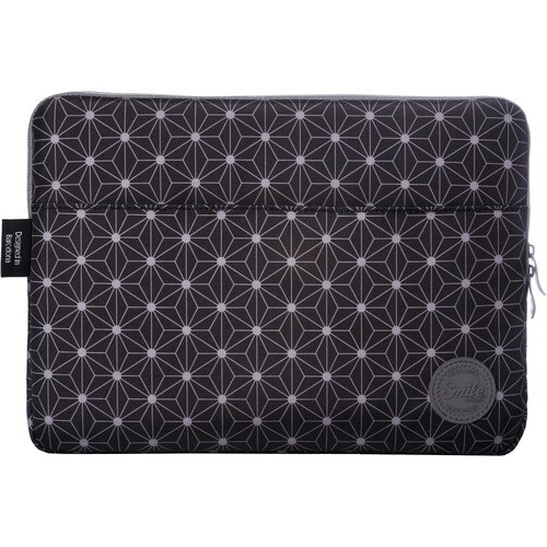 Silver Sanz Carrying Case (Sleeve) for 33 cm (13") Notebook - Black - Polyester, Nylon Body - Geometric - 300 mm Height x 
