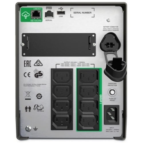 APC by Schneider Electric Smart-UPS Line-interactive UPS - 1.50 kVA/1 kW - Tower - 3 Hour Recharge - 6.50 Minute Stand-by 
