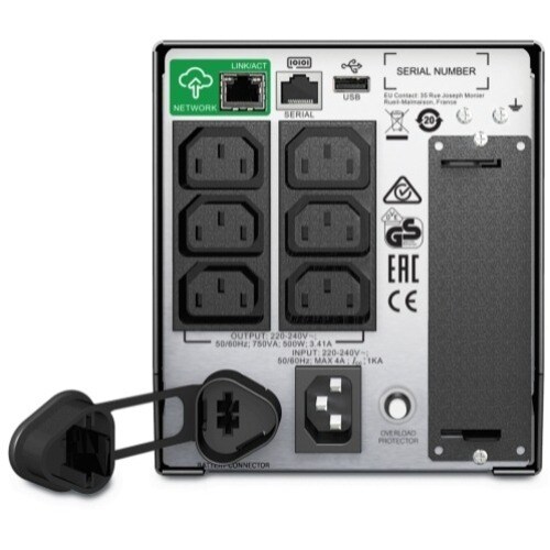 APC Smart-UPS SMT750IC - 6x C13, USB, SmartConnect, 750VA. UPS topology: Line-Interactive, Output power capacity: 0.75 kVA