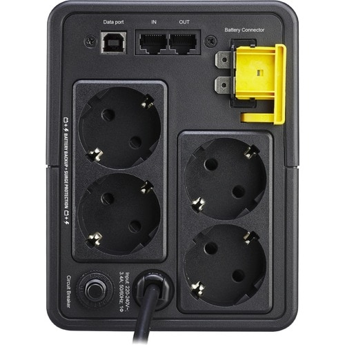 APC by Schneider Electric Back-UPS Line-interactive UPS - 750 VA/410 W - Tower - AVR - 8 Hour Recharge - 12 Second Stand-b