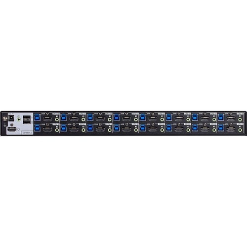 ATEN CS18216 KVM Switchbox - 16 Computer(s) - 1 Local User(s) - 4096 x 2160 - 20 x USB - 17 x HDMI - Desktop, Rack-mountable